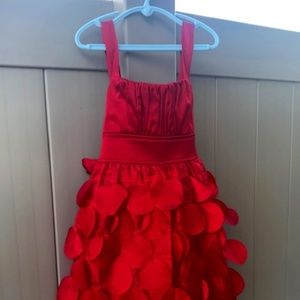 Christmas Dress, Red Little girl dress, Size 8
